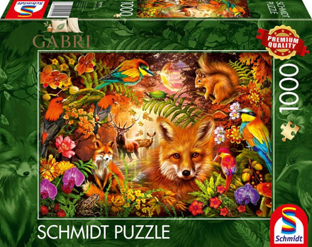 SCHMIDT Puzzle Květiny, srst a peří 1000 dílků