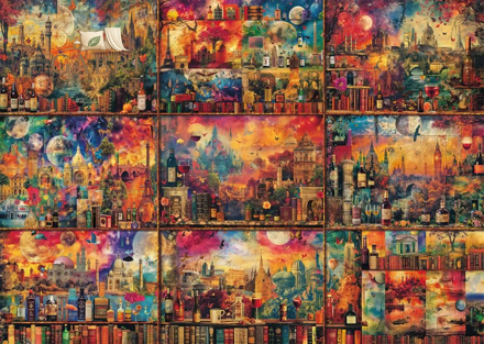 SCHMIDT Puzzle Cestování s knihami a vínem 2000 dílků