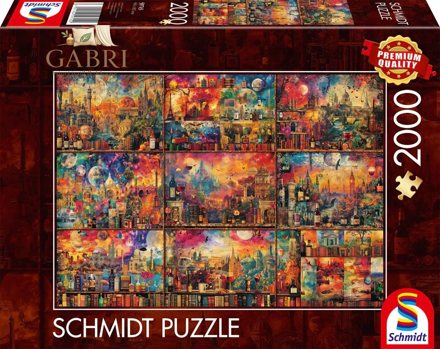 SCHMIDT Puzzle Cestování s knihami a vínem 2000 dílků