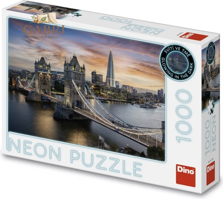 DINO Svítící puzzle Soumrak nad Tower Bridge 1000 dílků