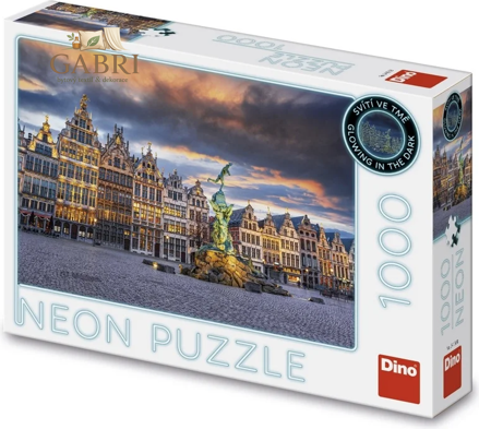 DINO Svítící puzzle Bouře nad Antverpami 1000 dílků