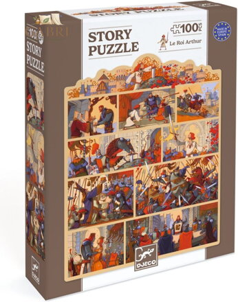 DJECO Puzzle s příběhem Král Artuš 100 dílků