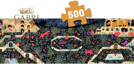 DJECO Panoramatické puzzle Království koček 500 dílků