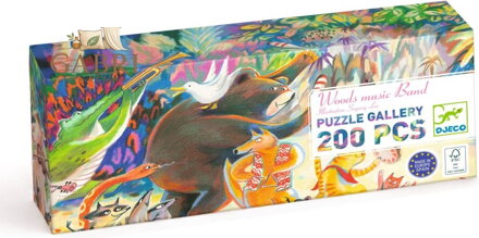 DJECO Panoramatické puzzle Lesní zvířátka 200 dílků