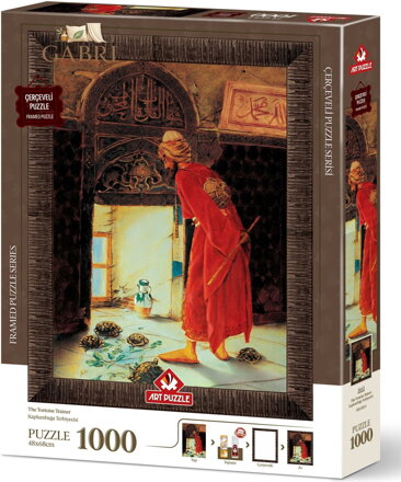 ART PUZZLE Puzzle s rámem a lepidlem 3v1 Cvičitel želv 1000 dílků