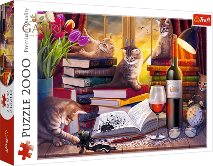 TREFL Puzzle Kočičí večer 2000 dílků