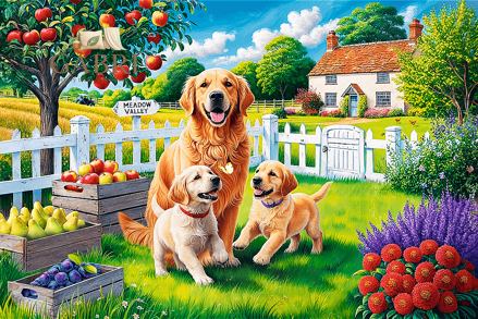 TREFL Puzzle EasyPiece: Psi na venkově 300 dílků