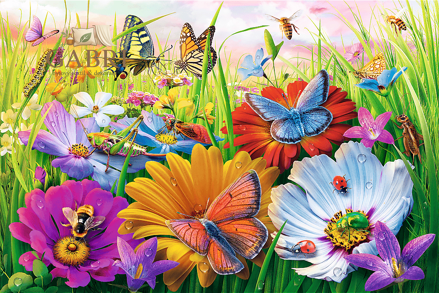 TREFL Puzzle EasyPiece: Hmyz na louce 300 dílků