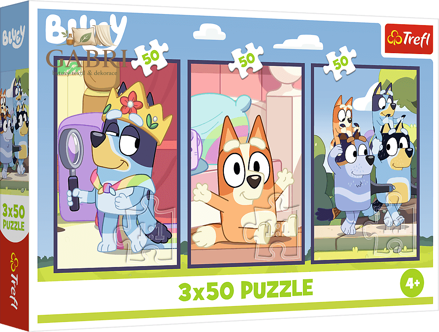 TREFL Puzzle Bluey: Rodina 3x50 dílků