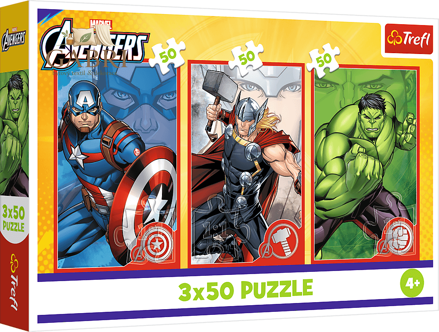 TREFL Puzzle Marvel Avengers: Tvůj hrdina 3x50 dílků