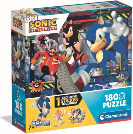 CLEMENTONI Puzzle Ježek Sonic v akci 180 dílků