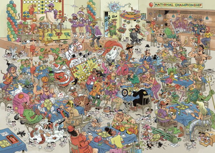 JUMBO Puzzle JvH Člověče, nezlob se bitva 1000 dílků