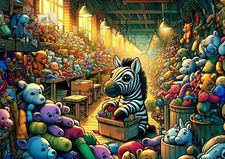 ART PUZZLE Puzzle Továrna na hračky 100 dílků