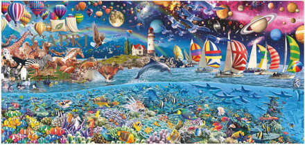 EDUCA Panoramatické puzzle Život 3000 dílků