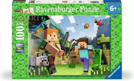 RAVENSBURGER Puzzle Minecraft: Steve a Alex XXL 100 dílků
