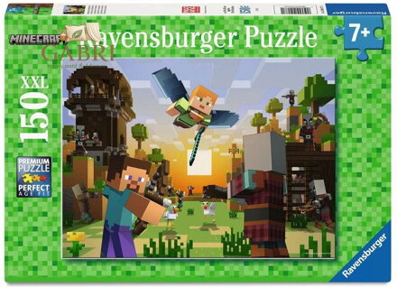 RAVENSBURGER Puzzle Minecraft: Stavba a dobrodružství XXL 150 dílků