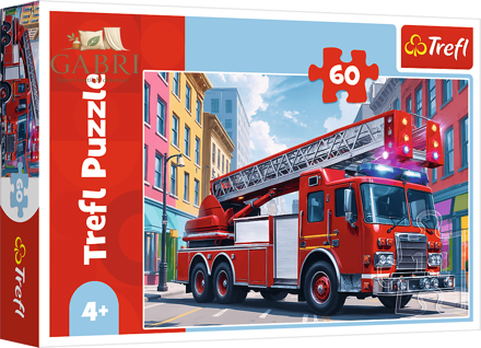 TREFL Puzzle Hasičský vůz 60 dílků