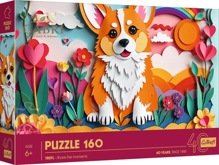 TREFL Puzzle Paper Art: Štěně 160 dílků
