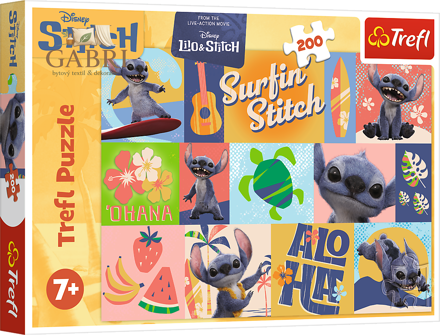 TREFL Puzzle Lilo & Stitch: Havajské dobrodružství 200 dílků