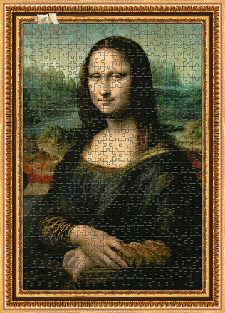 TREFL Art Frame Puzzle Mona Lisa 500 dílků s rámem