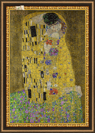 TREFL Art Frame Puzzle Polibek 500 dílků s rámem