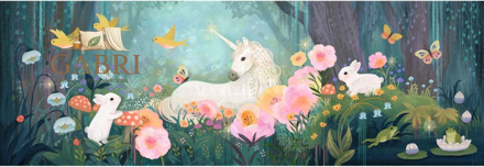 DJECO Panoramatické puzzle Pohádkový les 200 dílků