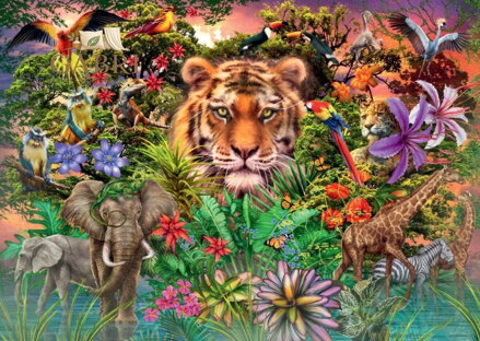RAVENSBURGER Puzzle Exotická zvířata 1000 dílků