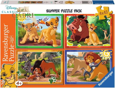 RAVENSBURGER Puzzle Disney: Lví král 4x42 dílků