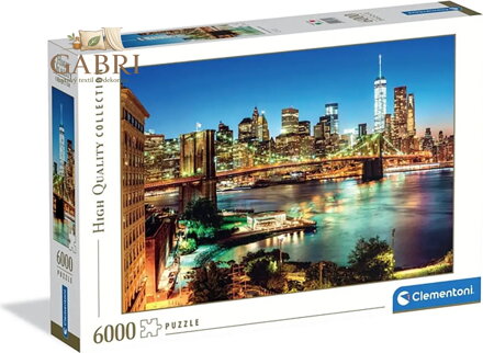CLEMENTONI Puzzle Světla nad Brooklynským mostem 6000 dílků