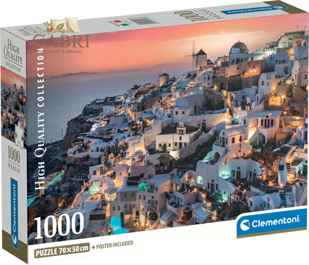 CLEMENTONI Puzzle Odstíny Santorini 1000 dílků