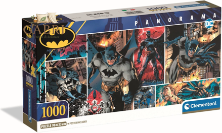 CLEMENTONI Panoramatické puzzle Batman 1000 dílků