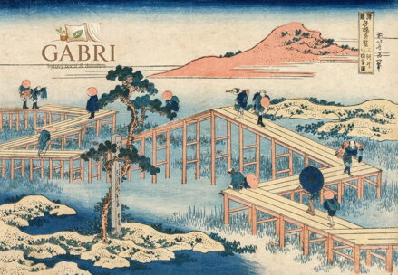 GRAFIKA Puzzle Starověký obrázek osmidílného mostu v provincii Mikawa 1000 dílků