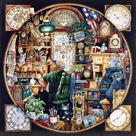 GRAFIKA Čtvercové puzzle ...Dost světa a času 1000 dílků