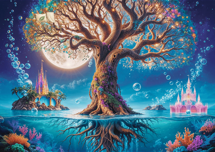 TREFL Puzzle Premium Plus Tea Time: Magický strom 500 dílků