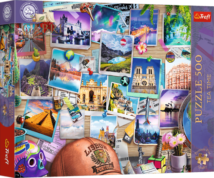 TREFL Puzzle Premium Plus Tea Time: Vzpomínky z cest 500 dílků