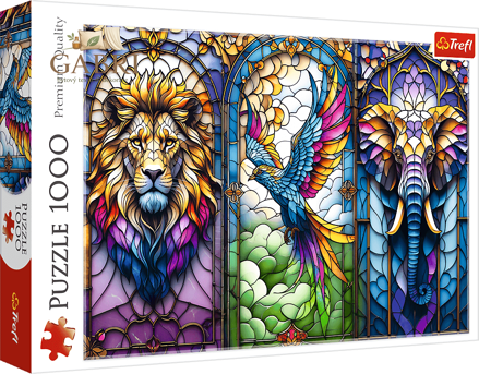 TREFL Puzzle Vitráž se zvířaty 1000 dílků