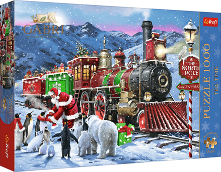 TREFL Puzzle Premium Plus Tea Time: Vánoční vlak 1000 dílků