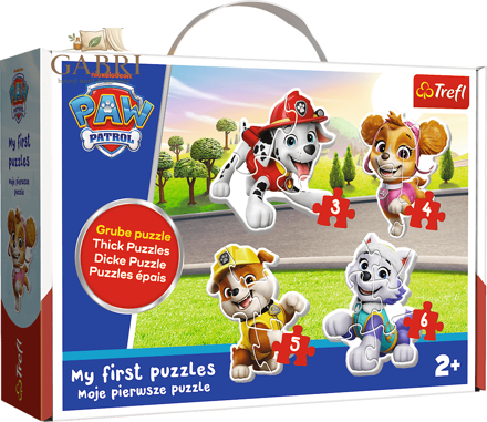 TREFL Baby puzzle Tlapková patrola 4v1 (3,4,5,6 dílků)
