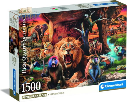 CLEMENTONI Puzzle Schůze zvířat 1500 dílků