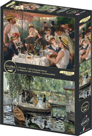 GRAFIKA Puzzle Snídaně veslařů a La Grenouillère 2x500 dílků
