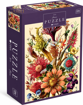 INTERDRUK Puzzle Flowers: Pohádková kytice 1000 dílků