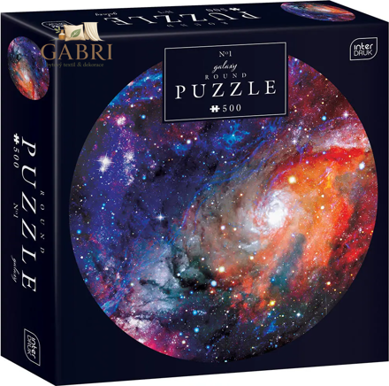 INTERDRUK Kulaté puzzle Galaxy: Vesmír 500 dílků