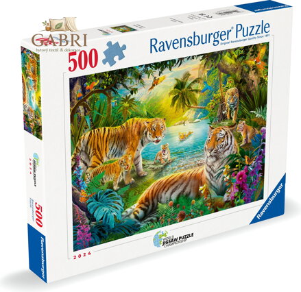 RAVENSBURGER Puzzle Oáza tygrů 500 dílků