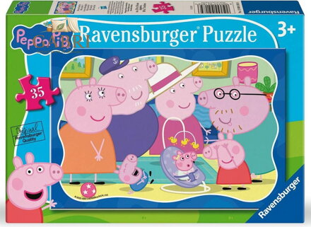 RAVENSBURGER Puzzle Prasátko Peppa 35 dílků