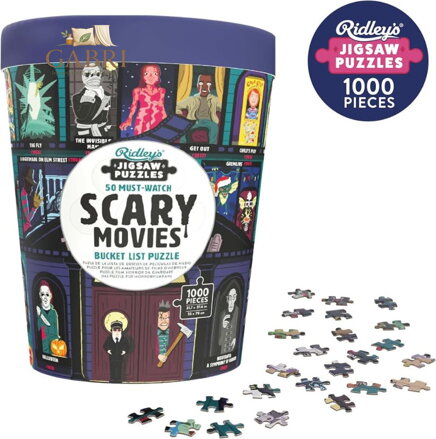 RIDLEY'S GAMES Puzzle Bucket List: 50 strašidelných filmů, které musíte vidět 1000 dílků