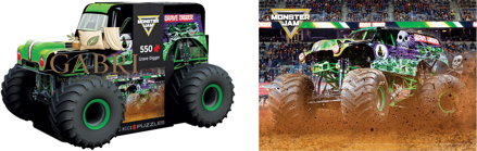 EUROGRAPHICS Puzzle v plechové krabičce Monster Jam Grave Dgger 550 dílků