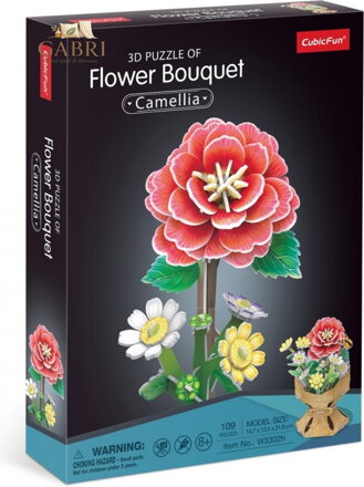 CUBICFUN 3D puzzle Kytice kamélie 109 dílků