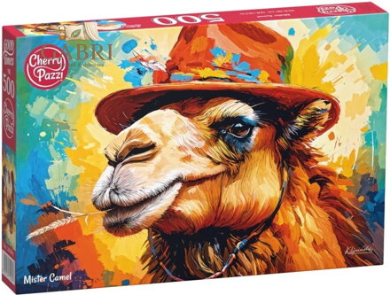 CHERRY PAZZI Puzzle Velbloud v klobouku 500 dílků