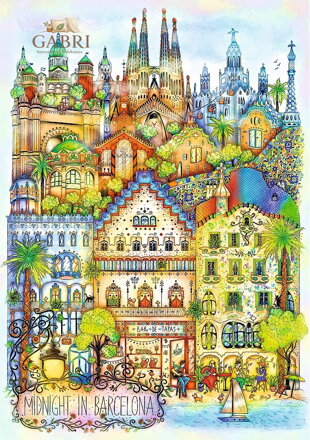 TREFL Puzzle Premium Plus Půlnoc v Barceloně 1000 dílků