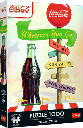 TREFL Puzzle Premium Plus Coca-Cola: Kamkoli jdeš 1000 dílků